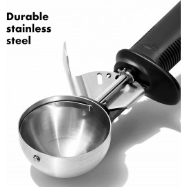 OXO Good Grips Classic Swipe Ice Cream Scoop, Black / Stainless Steel