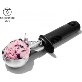 OXO Good Grips Classic Swipe Ice Cream Scoop, Black / Stainless Steel