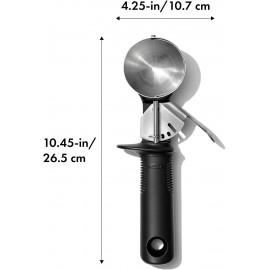 OXO Good Grips Classic Swipe Ice Cream Scoop, Black / Stainless Steel