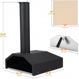 Stanbroil 14 Inch Outdoor Pizza Oven Box Fits Wood Burning Stove, Wood
