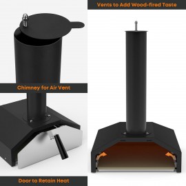 Stanbroil 14 Inch Outdoor Pizza Oven Box Fits Wood Burning Stove, Wood