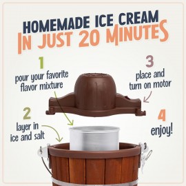 Nostalgia Electric Ice Cream Maker - Old Fashioned Soft Serve Ice Crea