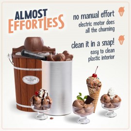 Nostalgia Electric Ice Cream Maker - Old Fashioned Soft Serve Ice Crea