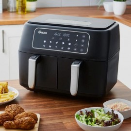 Swan SD10410N 8L Digital Dual Basket Air Fryer with Keep Warm Function