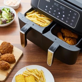 Swan SD10410N 8L Digital Dual Basket Air Fryer with Keep Warm Function