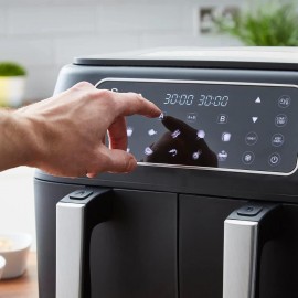 Swan SD10410N 8L Digital Dual Basket Air Fryer with Keep Warm Function