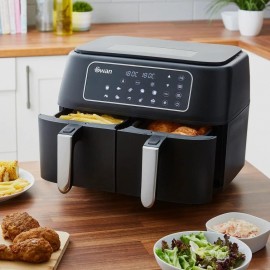 Swan SD10410N 8L Digital Dual Basket Air Fryer with Keep Warm Function