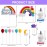 OSDUE 21PCS Unicorn Cake Toppers, Rainbow Party Decorations, Kit Cloud