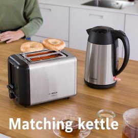 Bosch DesignLine TAT3P420GB 2 Slot Stainless Steel Toaster with variab