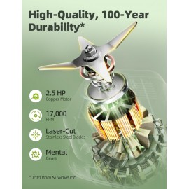Nuwave Infinity Commercial Blender, Heavy-Duty Smoothie Blender w/ 2.5