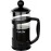 Café Olé 3 Cup Everyday Black Plastic Cafetiere, Rust Resistant Stainl