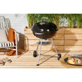 Weber Compact Kettle Charcoal Grill Barbecue, 57cm | BBQ Grill with Li