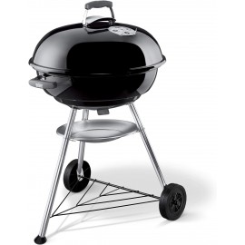 Weber Compact Kettle Charcoal Grill Barbecue, 57cm | BBQ Grill with Li