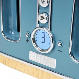 Haden Dorchester 4 Slice Wide Slot Bread and Bagel Retro Toaster with