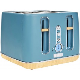 Haden Dorchester 4 Slice Wide Slot Bread and Bagel Retro Toaster with