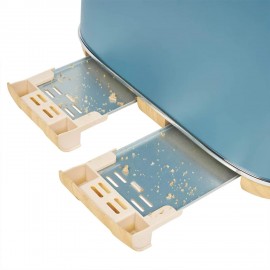 Haden Dorchester 4 Slice Wide Slot Bread and Bagel Retro Toaster with