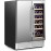 COSTWAY Dual Zone Wine Beverage Fridge, 18 Bottles & 57 Cans Double Do