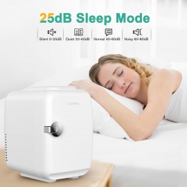 CROWNFUL Mini Fridge, 4 Liter 6 Can Portable Cooler and Warmer, Person