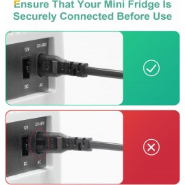 CROWNFUL Mini Fridge, 4 Liter 6 Can Portable Cooler and Warmer, Person