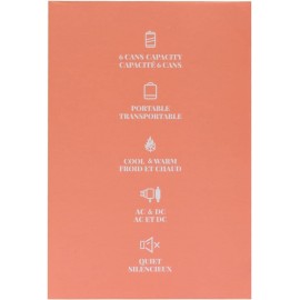 CROWNFUL Mini Fridge, 4 Liter 6 Can Portable Cooler and Warmer, Person