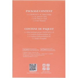 CROWNFUL Mini Fridge, 4 Liter 6 Can Portable Cooler and Warmer, Person