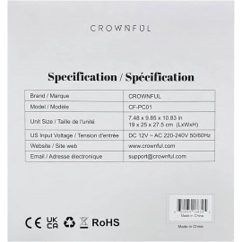 CROWNFUL Mini Fridge, 4 Liter 6 Can Portable Cooler and Warmer, Person