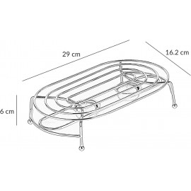 Innoteck Essentials Chrome Food Warmer 28cm - With Double Tea Light Ca