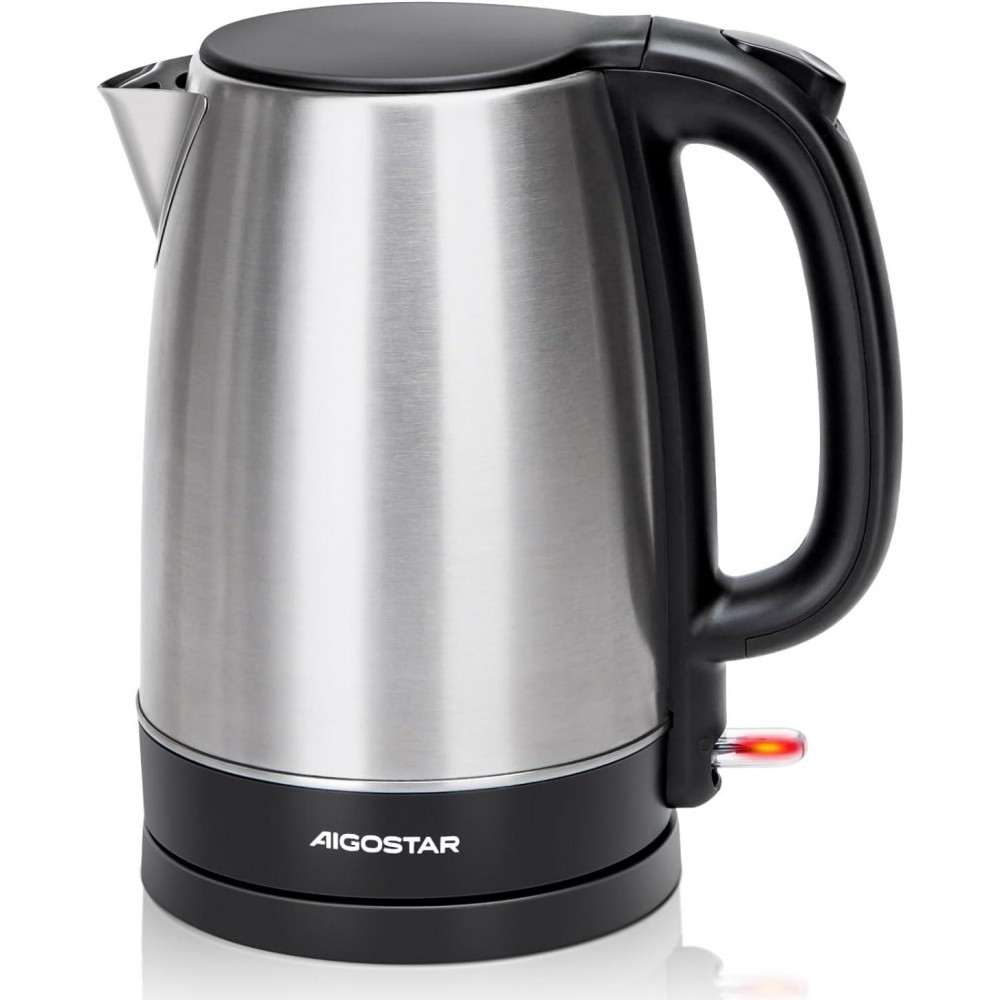 Aigostar Electric Kettle, 1.7L Quiet Fast Boil Kettle Cordless, Boil-d