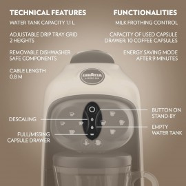 Lavazza, A Modo Mio Deséa Coffee Capsule Machine, Compatible with A Mo