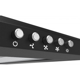 CIARRA CAB6201A Cooker Hood Black Chimney Range Hood 600mm Recirculati