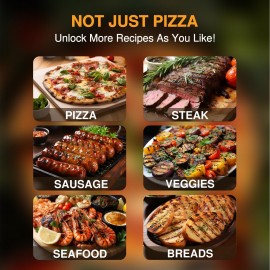 Multi-Fuel Outdoor Pizza Oven 12 inch Wood Fired & Gas Pizza Oven for