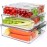 KAHEIGN 10Pcs Fridge Organizers, 3 Sizes Clear Stackable Storage Bin B