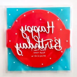 Happy Birthday HB09 - embosser / stamp for fondant, icing, cupcake, ca