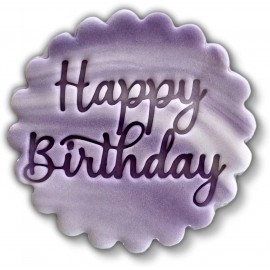 Happy Birthday HB09 - embosser / stamp for fondant, icing, cupcake, ca