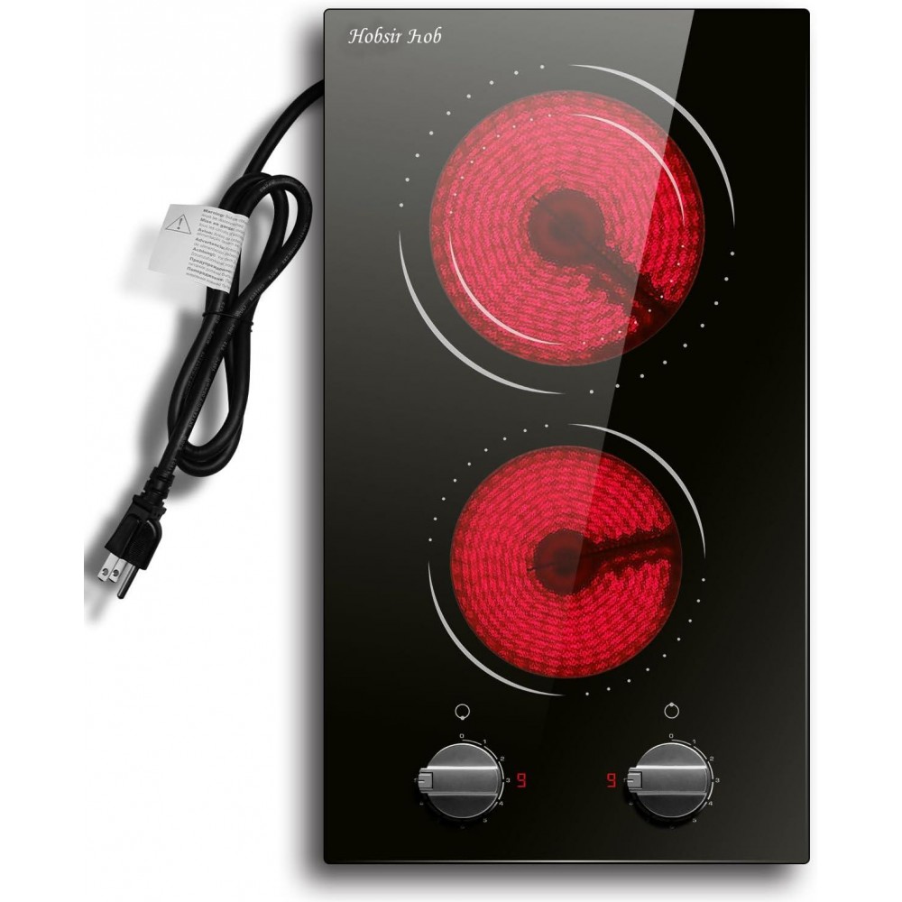 Hobsir hob 2 Burner Electric Cooktop, 110v Electric Burner Stove Top 1