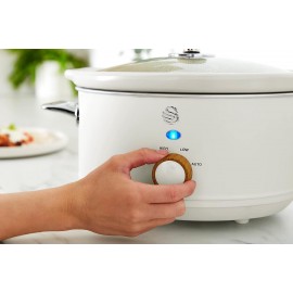 Swan SF17021WHTN Nordic Slow Cooker with 3 Temperature Settings, Keep