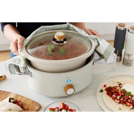 Swan SF17021WHTN Nordic Slow Cooker with 3 Temperature Settings, Keep
