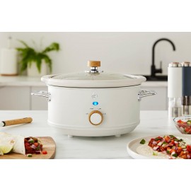 Swan SF17021WHTN Nordic Slow Cooker with 3 Temperature Settings, Keep