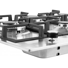 Cookology GH700SS 70cm 5 Burner Gas Hob with Cast Iron Pan Supports, W