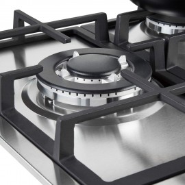 Cookology GH700SS 70cm 5 Burner Gas Hob with Cast Iron Pan Supports, W