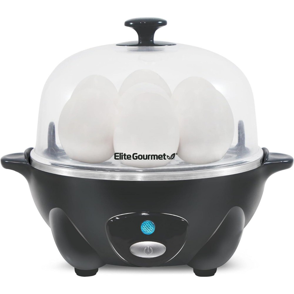 Elite Gourmet Easy Electric 7 Egg Capacity Cooker, Poacher, Omelet Mak