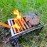 Volcann Portable Stainless Steel Mini Fire Pit BBQ with Spike Grill Ho