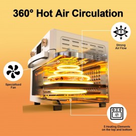 LLIVEKIT 26L Air Fryer Oven, Oil Free Air Fryer with 14 Programmes, 36