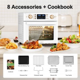 LLIVEKIT 26L Air Fryer Oven, Oil Free Air Fryer with 14 Programmes, 36
