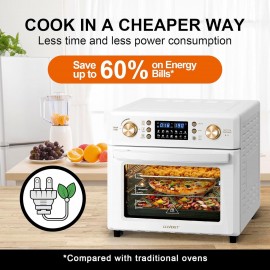 LLIVEKIT 26L Air Fryer Oven, Oil Free Air Fryer with 14 Programmes, 36