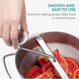 Navaris Food Mill - 20.5cm Stainless Steel Rotary Food Mill Sieve Grat