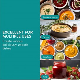 Navaris Food Mill - 20.5cm Stainless Steel Rotary Food Mill Sieve Grat