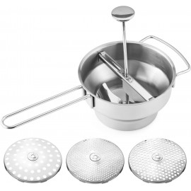 Navaris Food Mill - 20.5cm Stainless Steel Rotary Food Mill Sieve Grat
