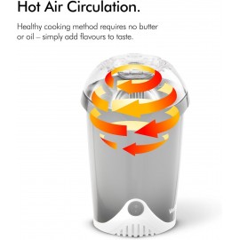 VonShef Popcorn Maker – 1200W Popcorn Machine with Hot Air Circulation