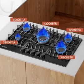 Empava 30 in. Gas Stove Cooktop 5 Italy Sabaf Sealed Burners NG/LPG Co